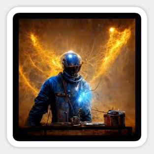 welding man Sticker